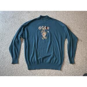 Vintage Pagliano Golf Sweater size XXL acrylic blend sweater Dog walks
